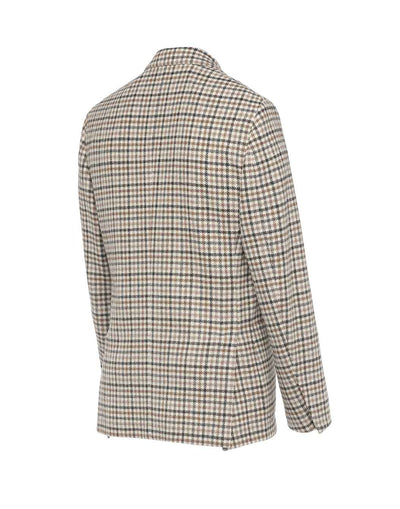 シェットランドウールガンクラブチェックジャケット