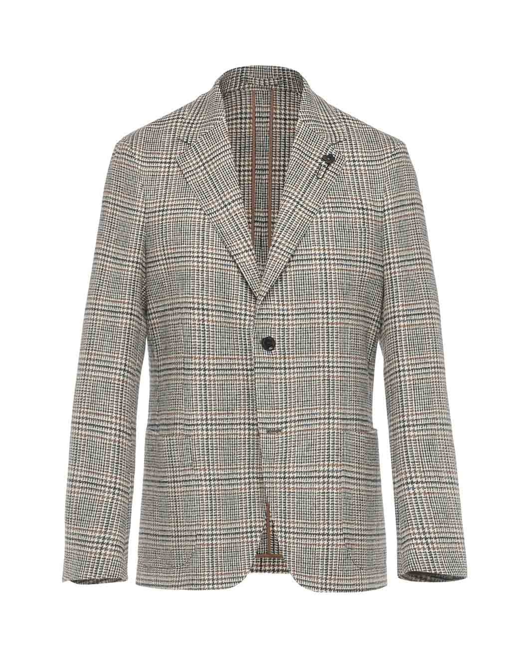 シェットランドウールガンクラブチェックジャケット