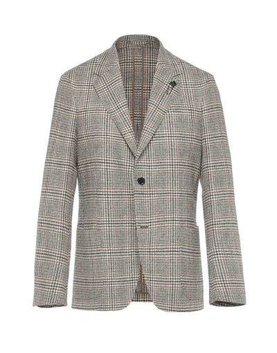 シェットランドウールガンクラブチェックジャケット