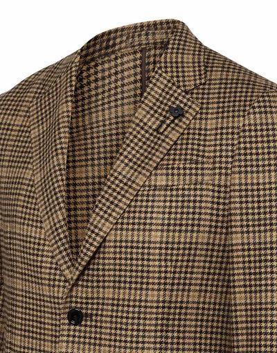 ウールカシミヤ ガンクラブチェック ジャケット