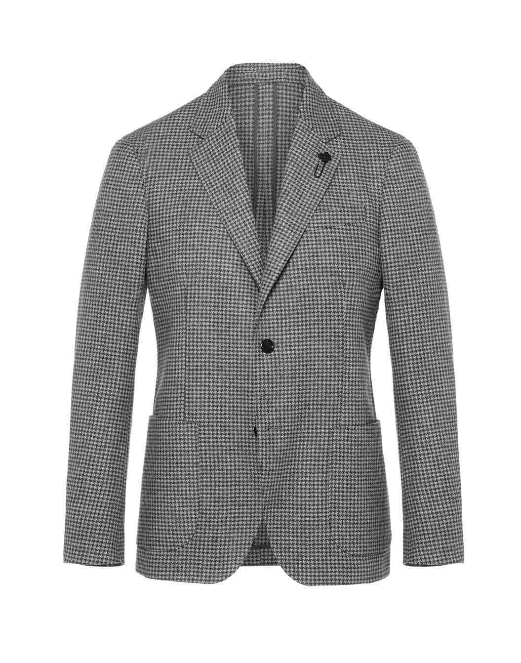 ウールカシミヤ ガンクラブチェック ジャケット