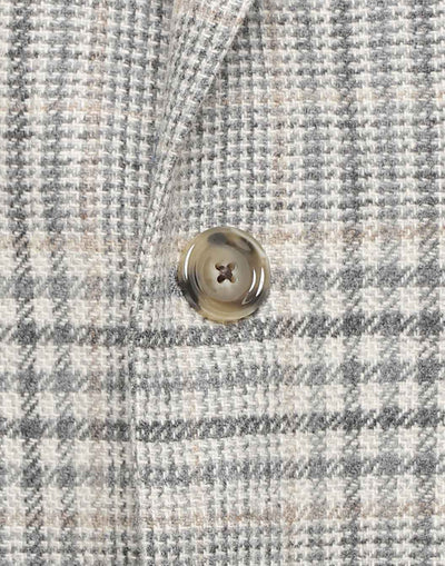 ウールカシミヤ ガンクラブチェック ジャケット