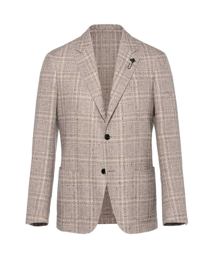 シルクウール ネップミックス チェックジャケット – LARDINI Online Store