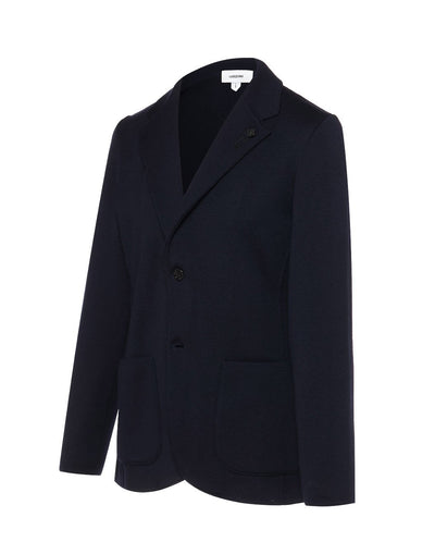 <極美品>LARDINI ブラウン ウール ニットジャケット サイズS相当 LARDINI - ウール ニット 2B ジャケット / ブラウン | BEKKU HOMME