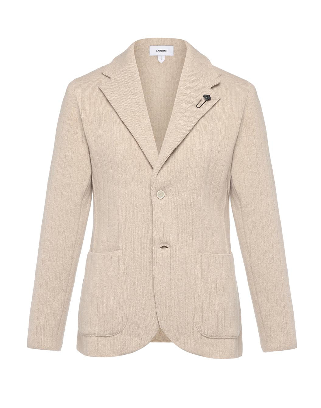 ウールカシミヤ リブニットジャケット