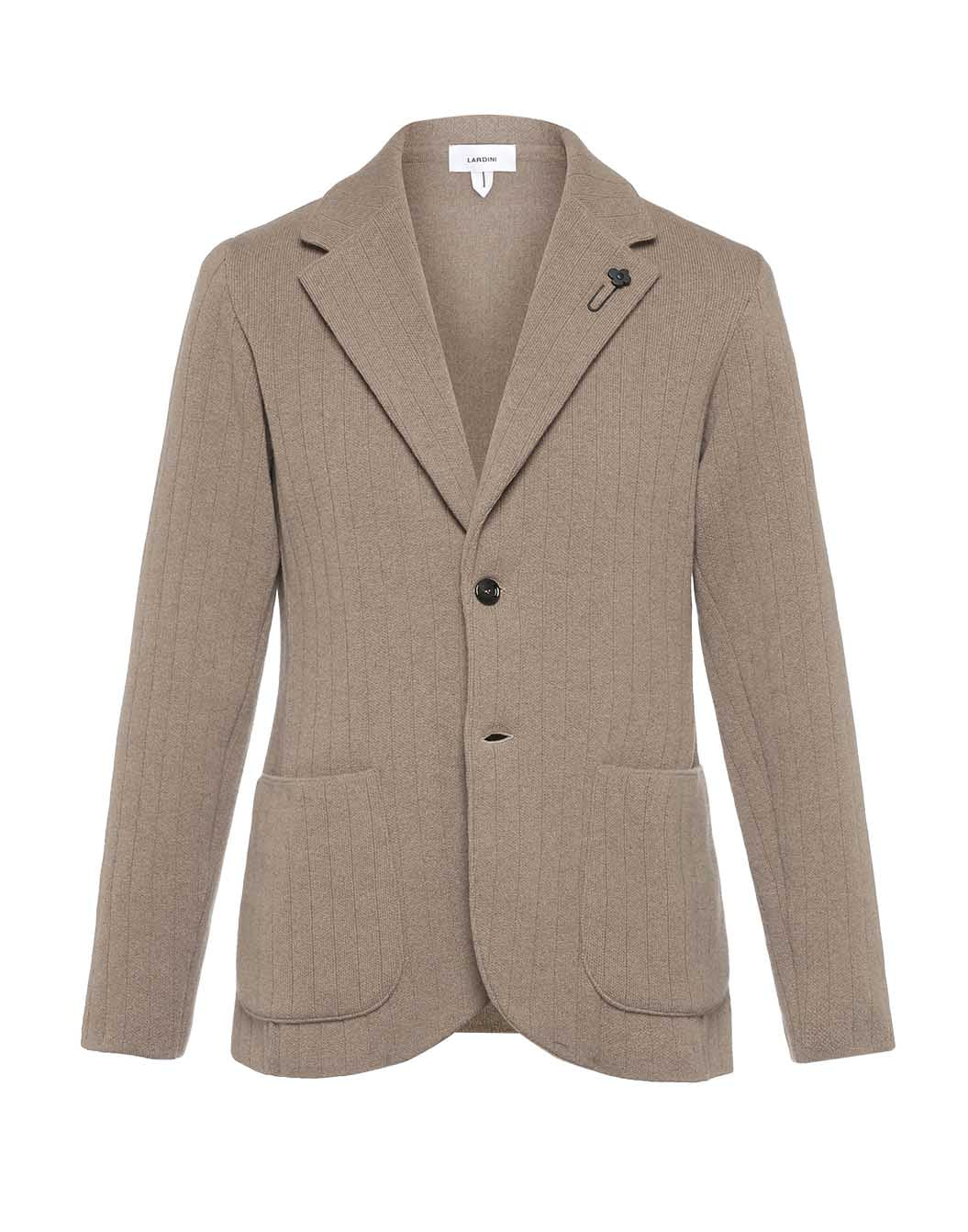 ウールカシミヤ リブニットジャケット