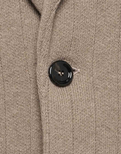 ウールカシミヤ リブニットジャケット