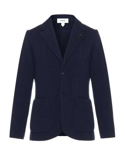 ウールカシミヤ リブニットジャケット