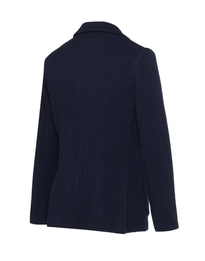 ウールカシミヤ リブニットジャケット