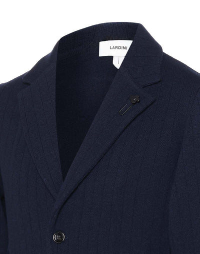 ウールカシミヤ リブニットジャケット