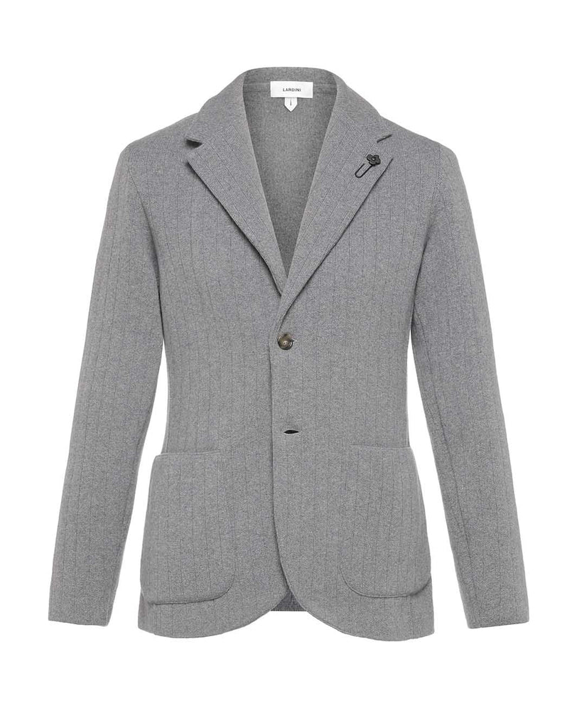 ウールカシミヤ リブニットジャケット – LARDINI Online Store