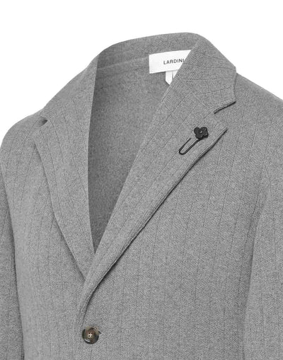 ウールカシミヤ リブニットジャケット