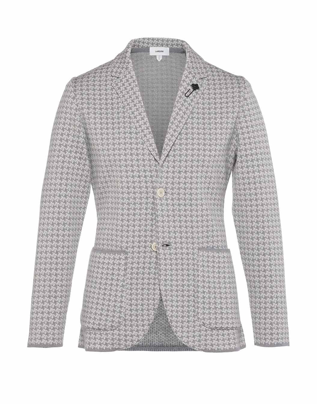 ハウンドトゥースチェック ニットジャケット