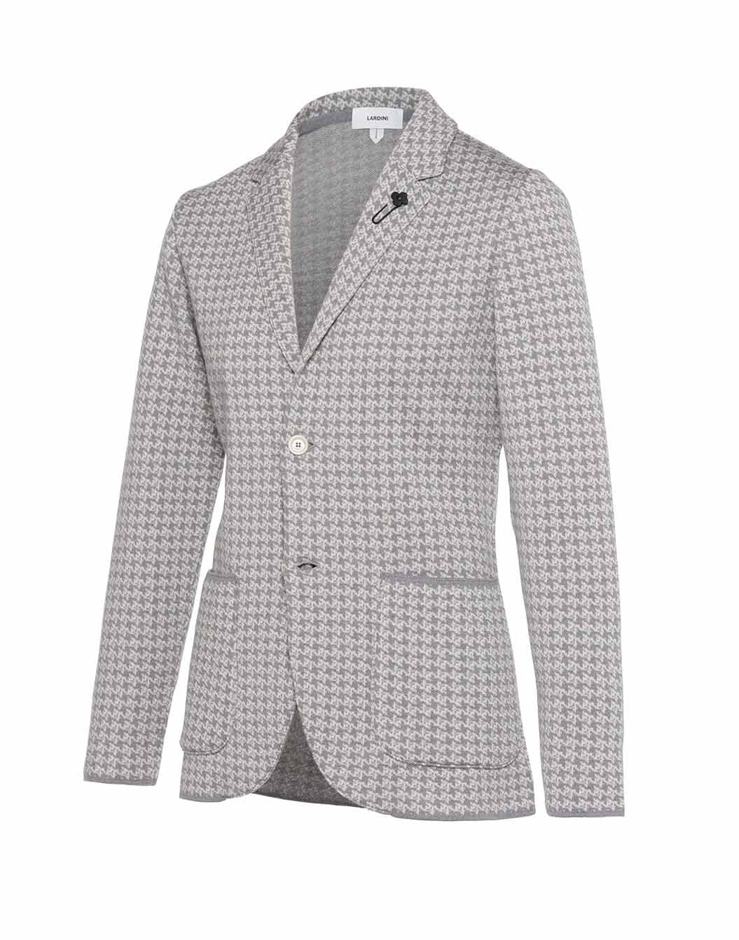 ハウンドトゥースチェック ニットジャケット