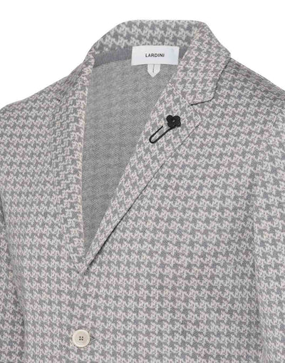 ハウンドトゥースチェック ニットジャケット