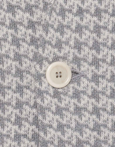 ハウンドトゥースチェック ニットジャケット