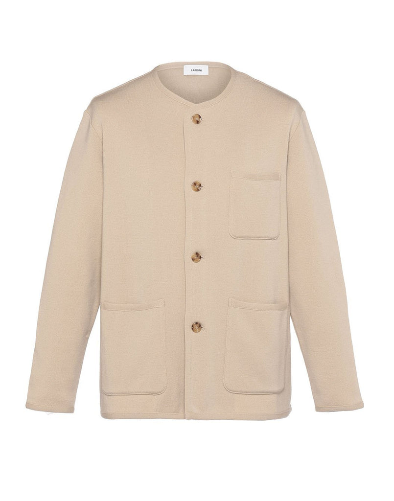 ノーカラーニットジャケット – LARDINI Online Store