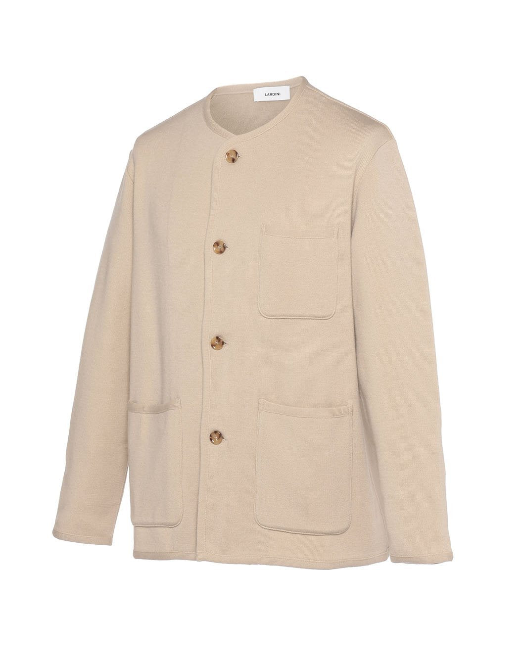 ノーカラーニットジャケット – LARDINI Online Store