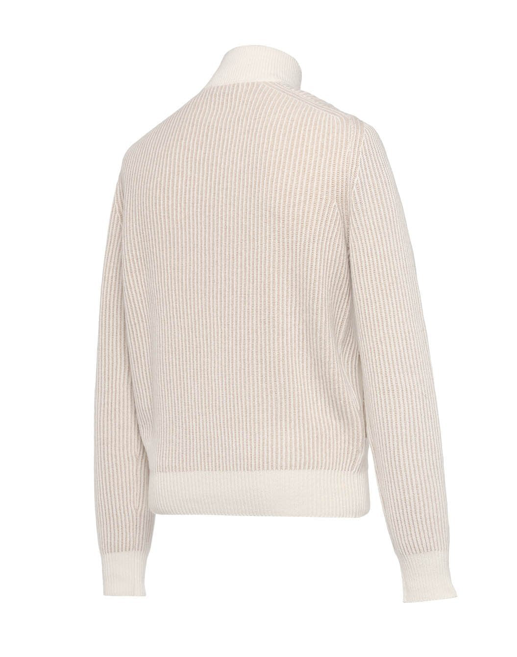 ウールカシミヤ フルジップニット