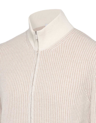 ウールカシミヤ フルジップニット