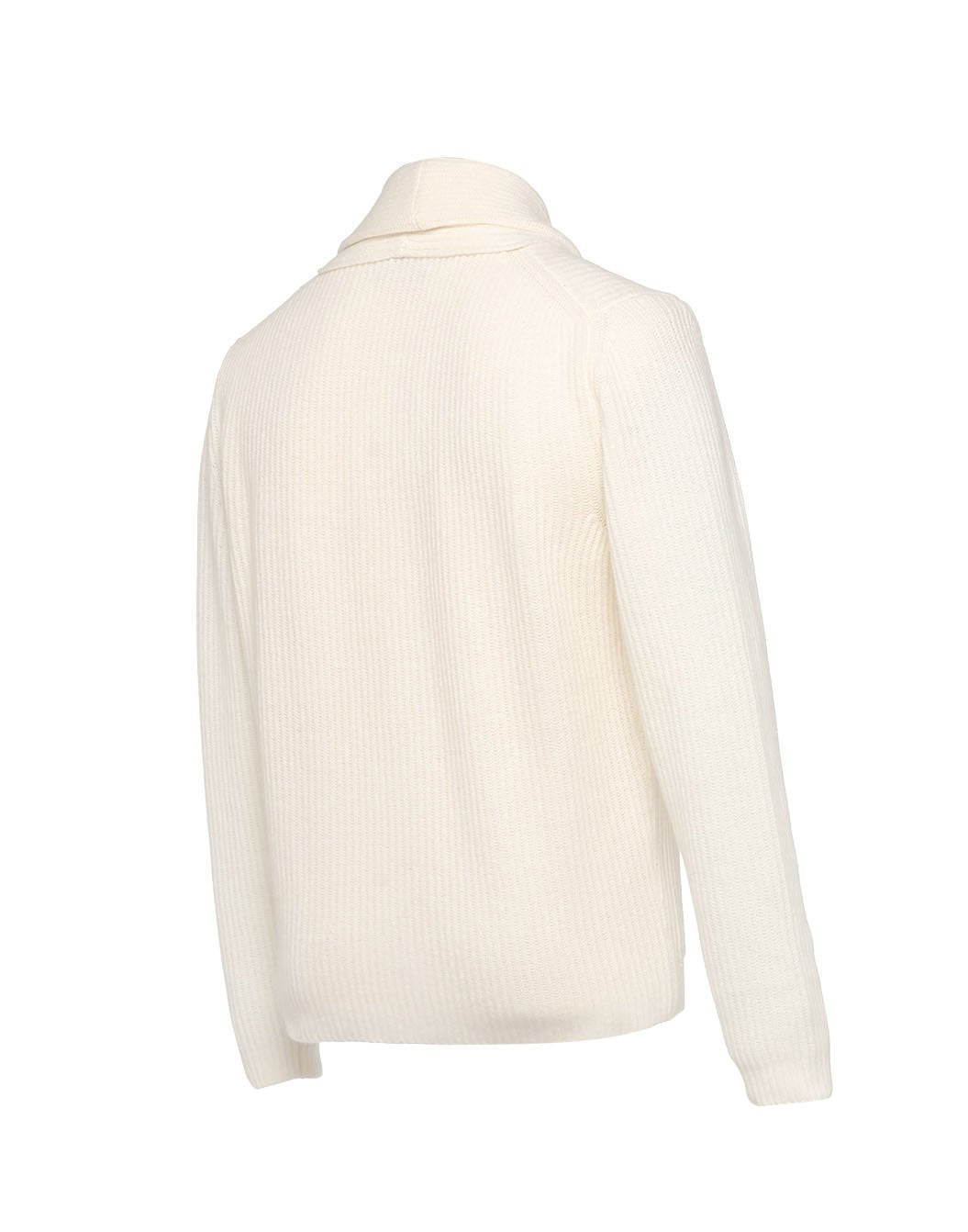 ウールカシミヤ ショールカラー リブカーディガン – LARDINI Online Store