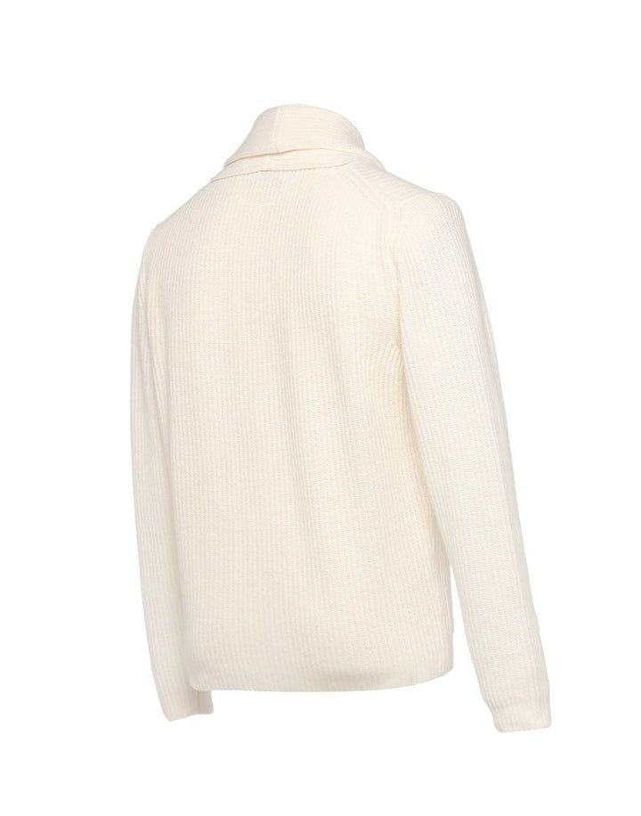 LARDINI ショールカラー ニットカーディガン ウールカシミヤ ショールカラー リブカーディガン – LARDINI Online Store