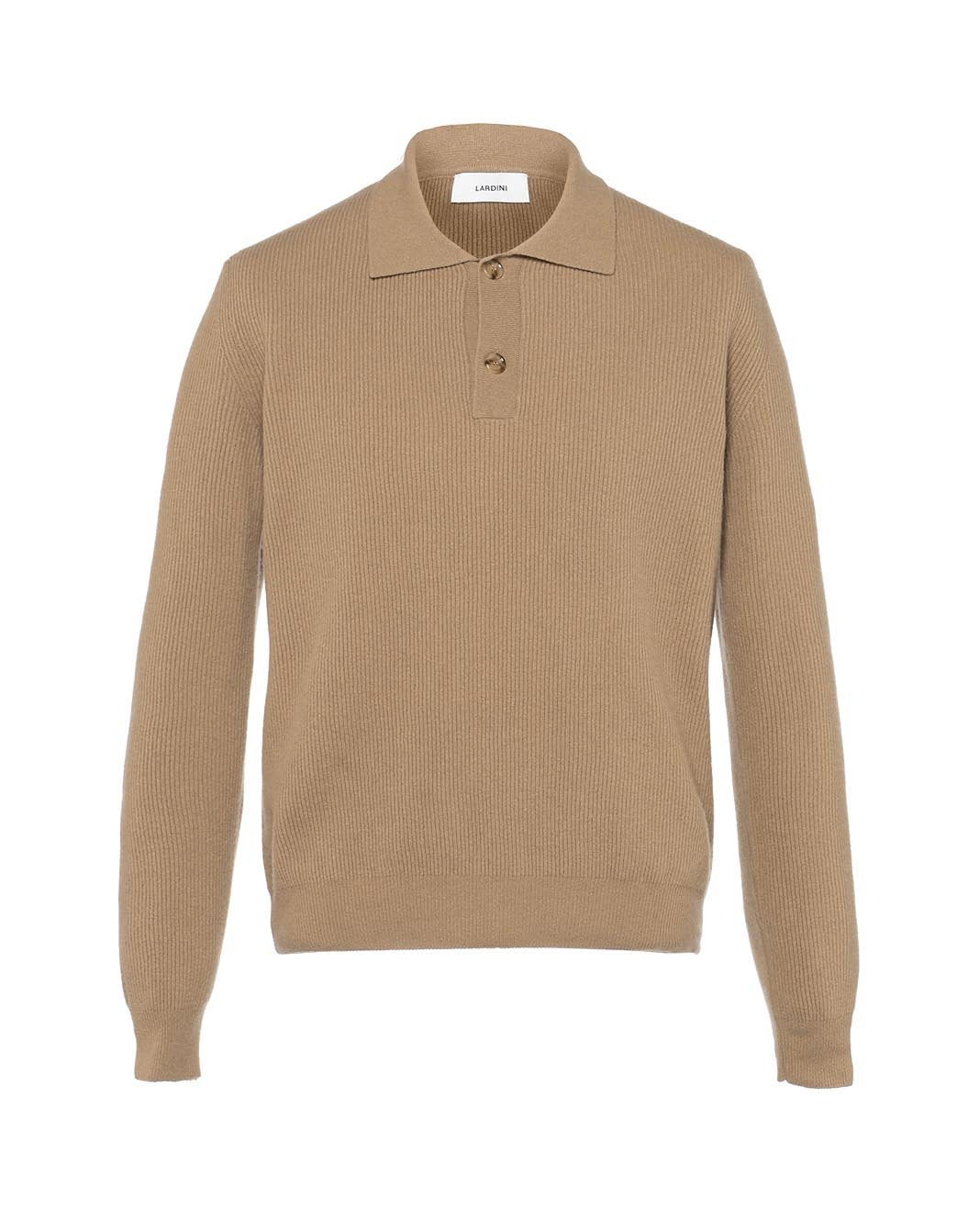 ウールカシミヤ プレーンニットポロ