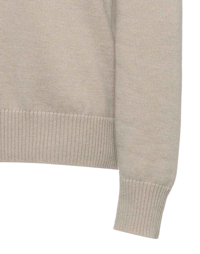 プレーンステッチ タートルネックニット