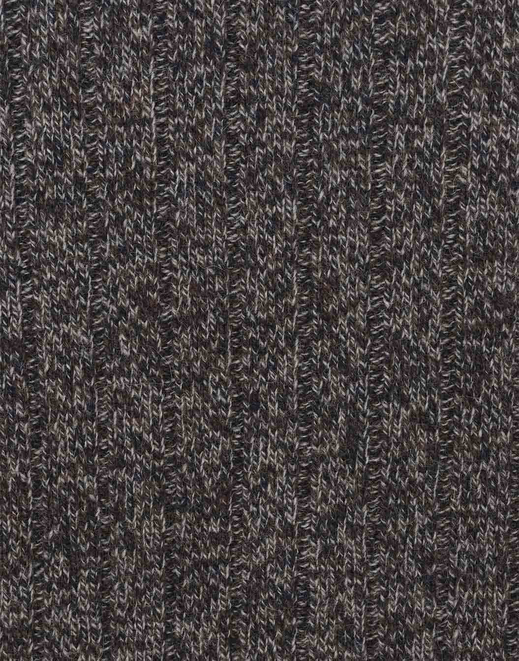 アルパカウール ストライプステッチ クルーネックニット