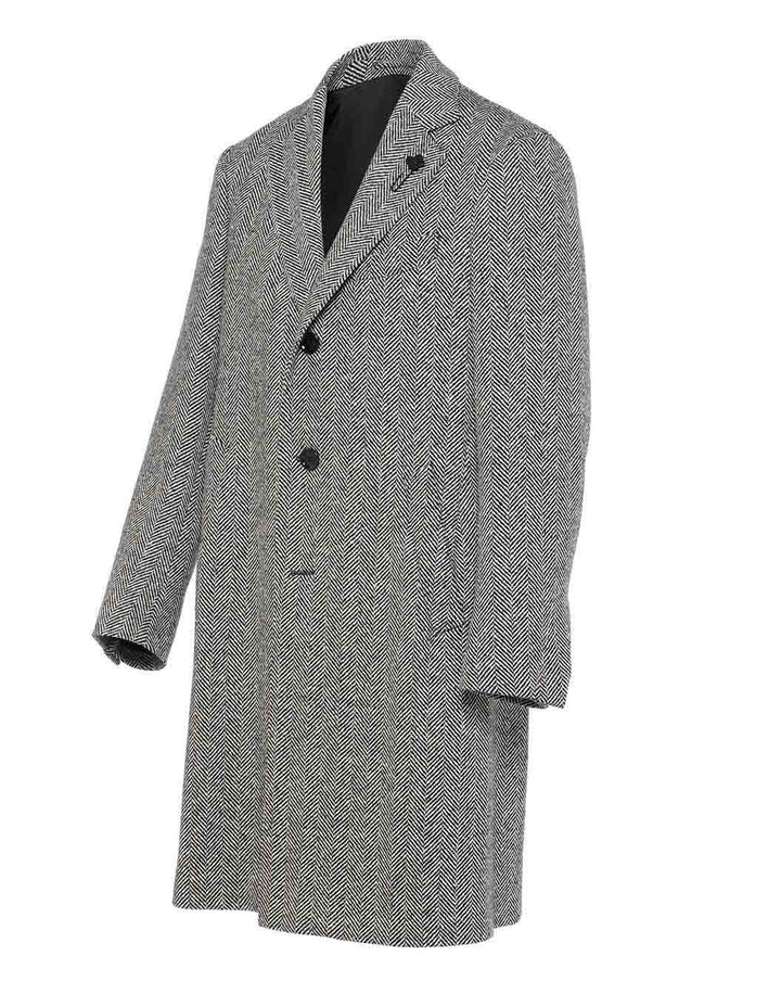 【現行品】【42】LARDINI ヘリンボーン柄 チェスターコート メンズ ツイードヘリンボーンコート – LARDINI Online Store