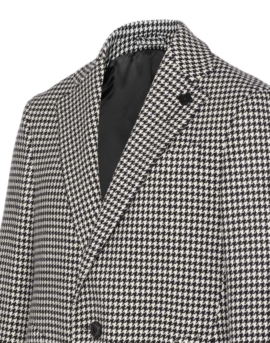 ウールカシミヤ ハウンドトゥース チェックコート – LARDINI Online Store