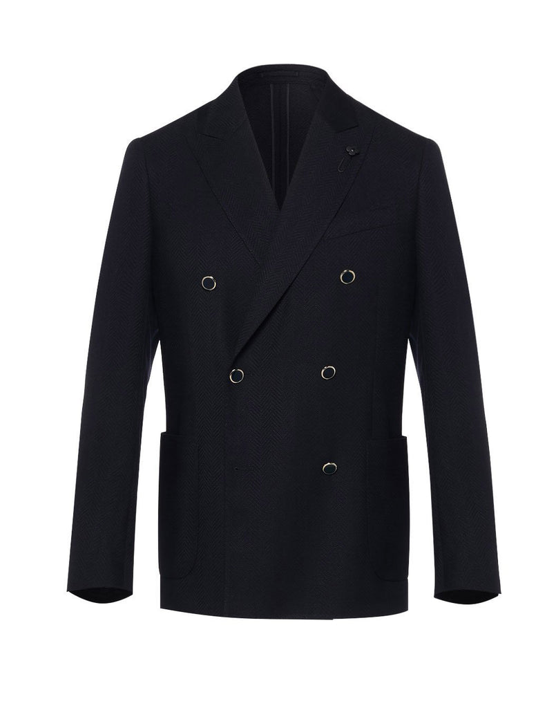 ツイストウール ヘリンボーン ダブルジャケット – LARDINI Online Store