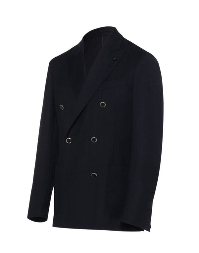 ツイストウール ヘリンボーン ダブルジャケット