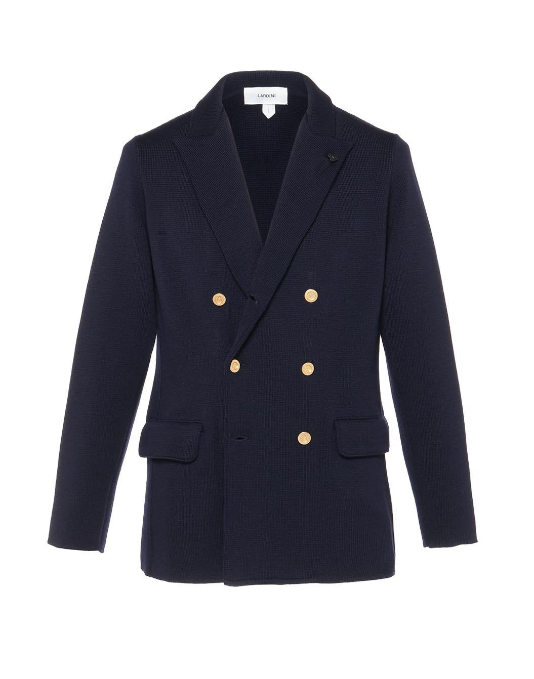 <美品>LARDINI ネイビー ウール ダブル ニットジャケット Sサイズ メリノウール ダブルニットジャケット – LARDINI Online Store