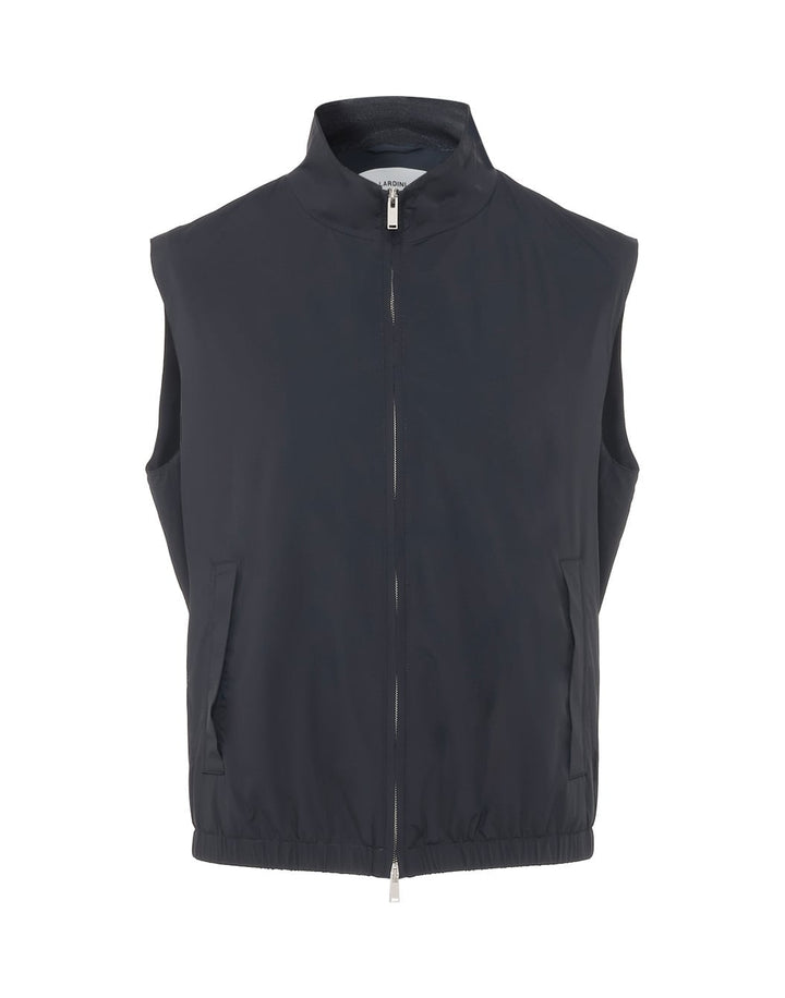 撥水エコストレッチナイロン ノースリーブブルゾン – LARDINI Online Store