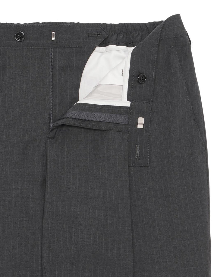 最高級【CANALI】ピュアバージンウール100% ストライプスーツ 52 クリースレジスタンス ストレッチウール ピンストライプスーツ