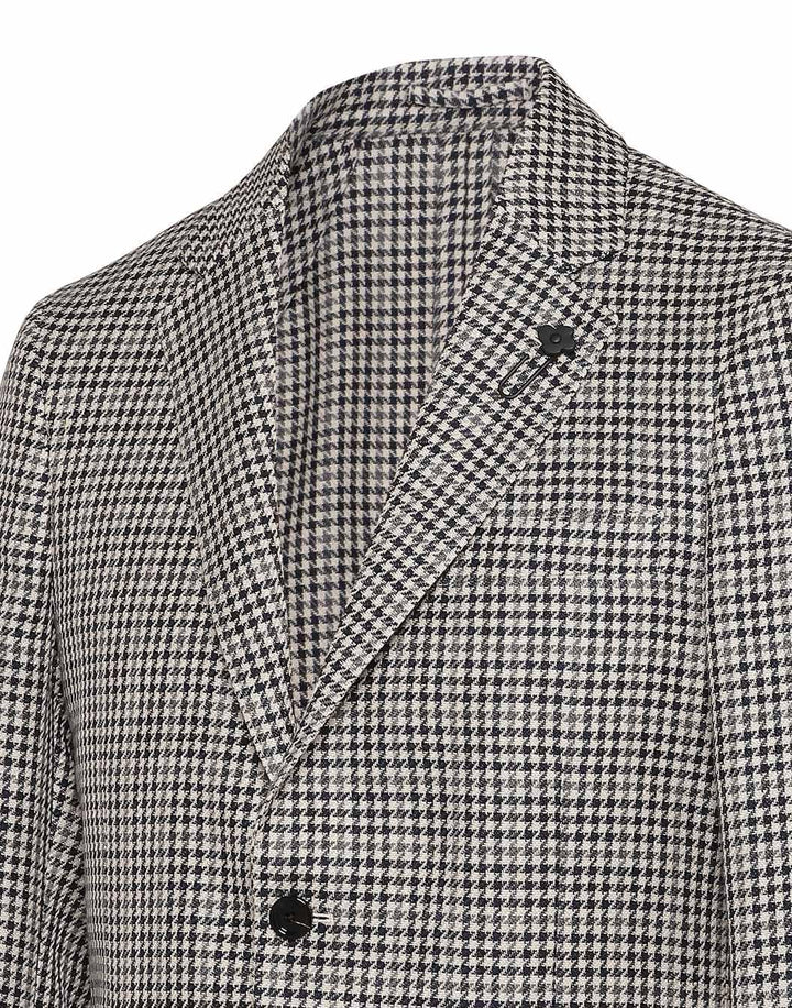 コットンリネン ガンクラブチェックジャケット – LARDINI Online Store