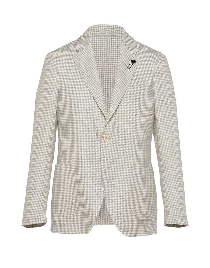 リネンウール シェパードチェックジャケット – LARDINI Online Store