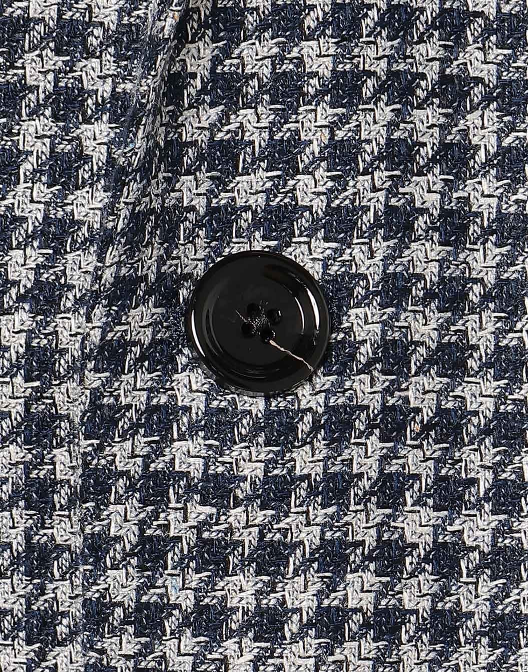 ウールシルクリネン ハウンドトゥースチェックジャケット – LARDINI