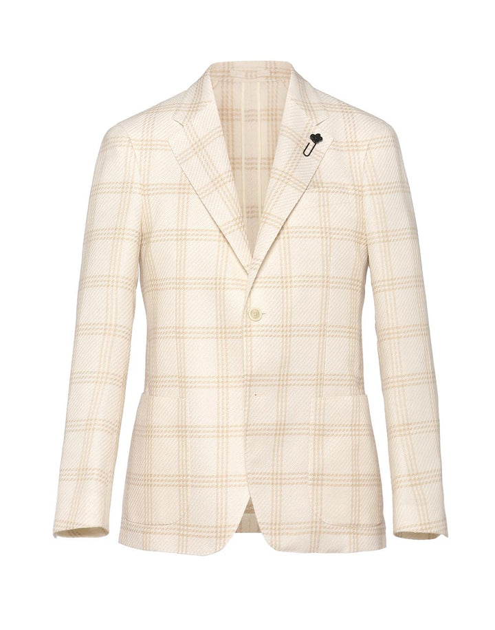コットンリネンオーバーチェックジャケット – LARDINI Online Store