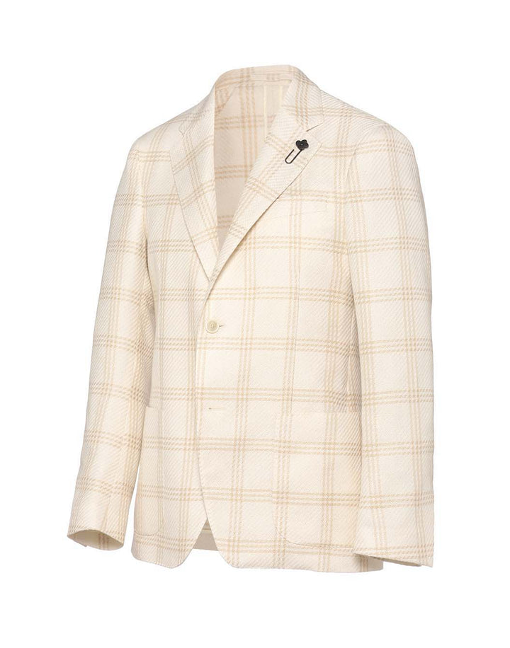 コットンリネンオーバーチェックジャケット – LARDINI Online Store