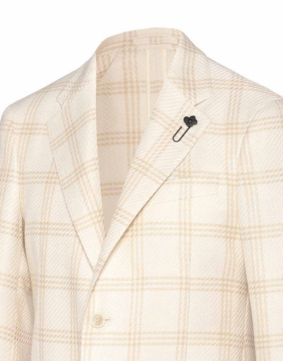 Naptime. チェック中綿ジャケット IVORY 【M】 コットンリネンオーバーチェックジャケット – LARDINI Online Store