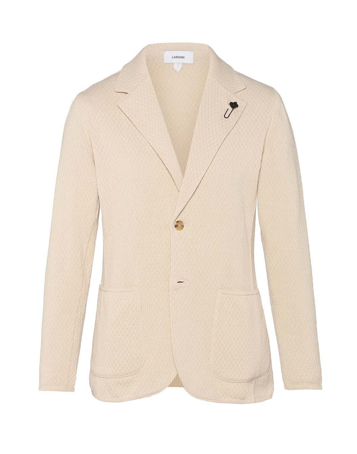 コンパクトコットンバスケットステッチニットジャケット – LARDINI