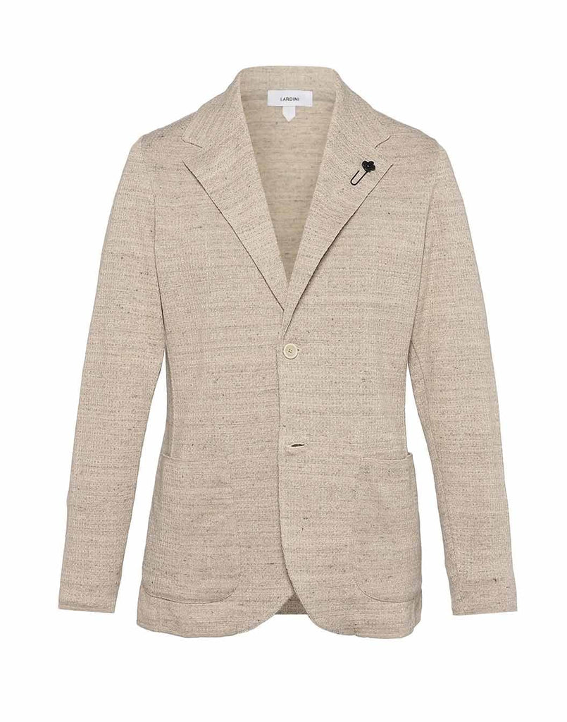 リネンコットン リブニットジャケット – LARDINI Online Store