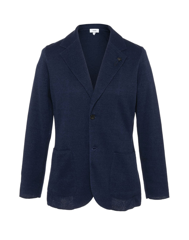 リネンコットン リブニットジャケット – LARDINI Online Store