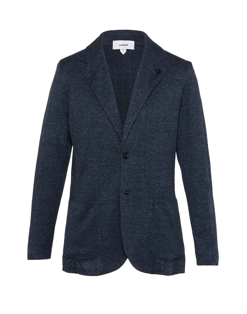 リネンシルク フラットリブニットジャケット – LARDINI Online Store