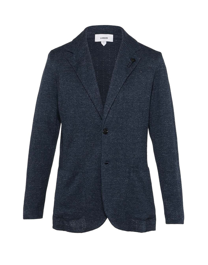 リネンシルク フラットリブニットジャケット – LARDINI Online Store