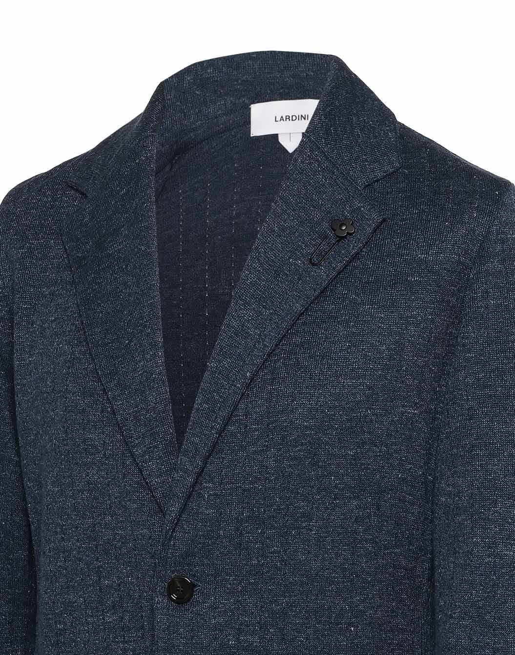 リネンシルク フラットリブニットジャケット – LARDINI Online Store