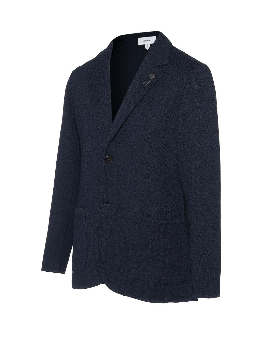 コットンレーヨンヘリンボーンステッチニットジャケット – LARDINI