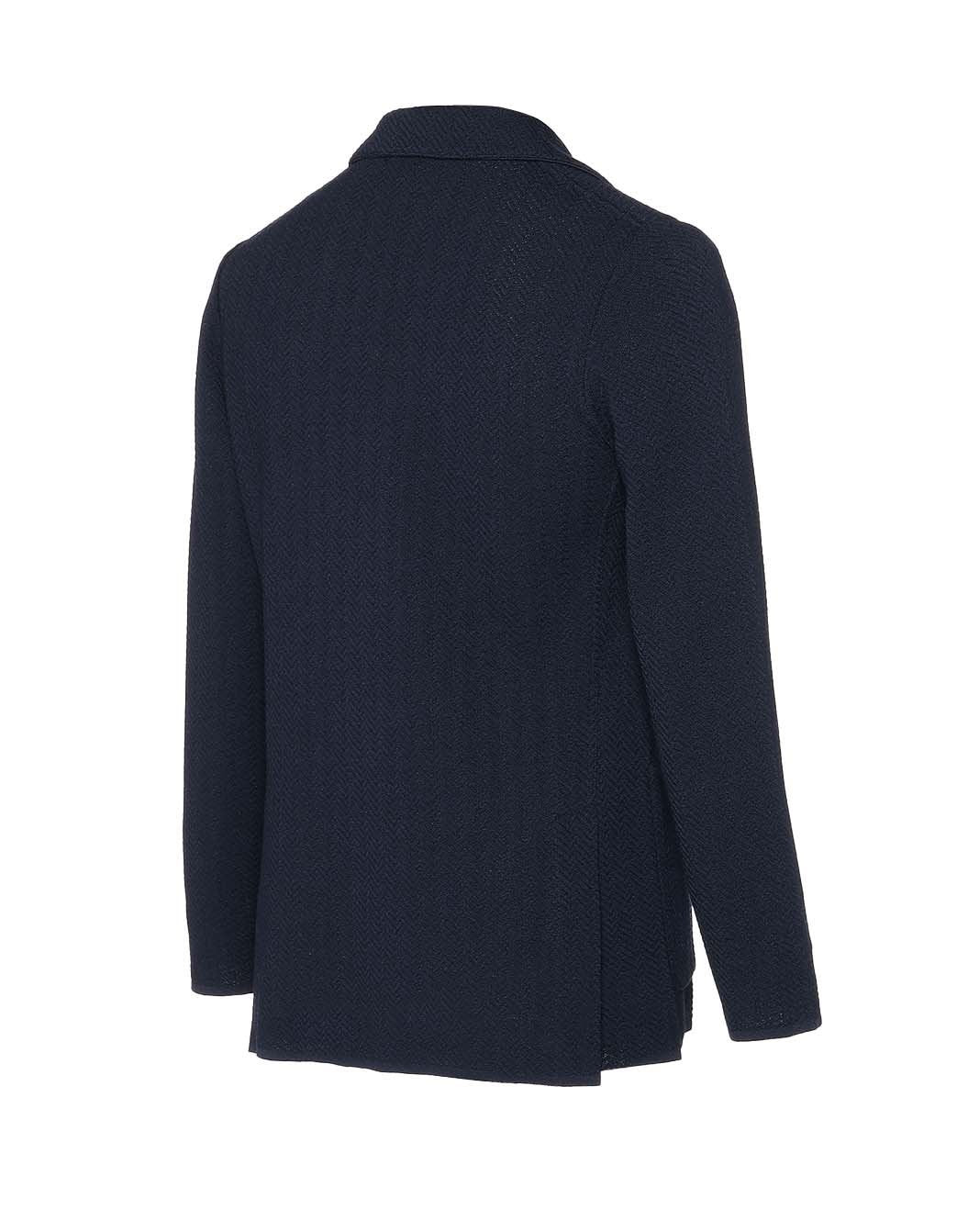 コットンレーヨンヘリンボーンステッチニットジャケット – LARDINI